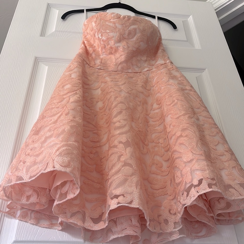 Minuet Strapless Sequin Cocktail Dress